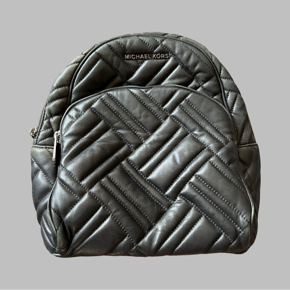 MICHAEL KORS Abbey Black Quilted Backpack